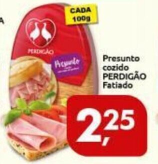 Supermercados Nori Presunto Cozido Perdigao fatiado 100g oferta