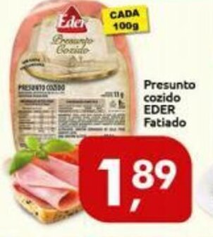Supermercados Nori Presunto cozido Eder Fatiado 100g oferta