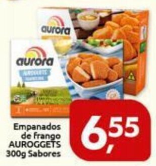 Supermercados Nori Empanados de Frango Auroggets 300g sabores oferta