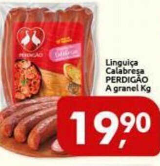 Supermercados Nori Linguica Calabresa Perdigao a granel 1kg oferta