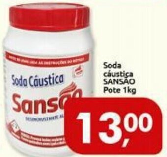 Soda caustica Sansao Pote 1kg