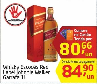 Tenda Atacado Whisky escocês red label johnnie walker 1l oferta