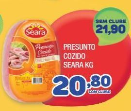 Costazul Supermercados Presunto cozido seara kg oferta