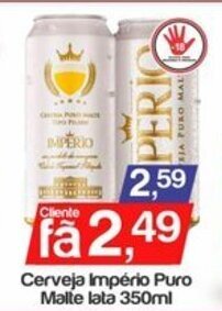 Supermercados Gricki Cerveja Imperio Puro Malte lata 350ml oferta