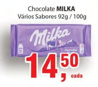Supermercados Mundial Chocolate Milka 92g/100g oferta