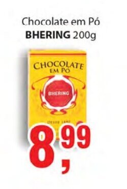 Supermercados Mundial Chocolate em po Bhering 200g oferta