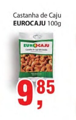 Supermercados Mundial Castanha de Caju Eurocaju 100g oferta