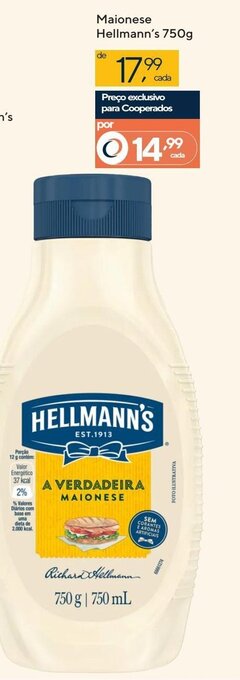 Coop Maionese Hellmann's 750g oferta
