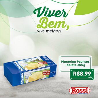 Rossi Supermercado Manteiga Paulista Tablete 200g oferta