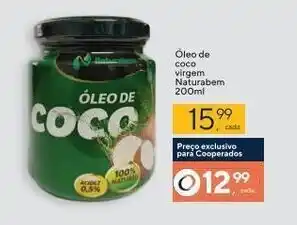 Coop Oleo de Coco Virgem Naturabem 200ml oferta
