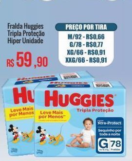 Mart Minas Fralda huggies tripla proteção hiper unidade oferta