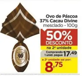Carrefour Ovo de Pascoa 37% Cacau Divine 100g oferta