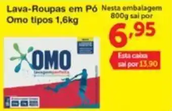 Roldão Lava roupas em Po Omo 1.6kg oferta