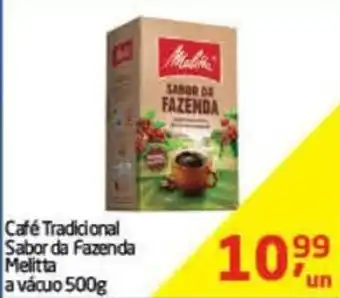 Tenda Atacado Cafe Tradicional Sabor de Fazenda Melitta a vacuo 500g oferta