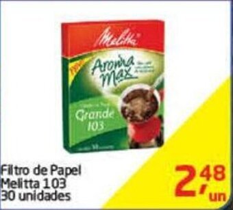 Tenda Atacado Filtro de papel Melitta 103 30 unidades oferta