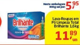 Tenda Atacado Lava Roupas em po Limpeza Total Brilhante 1.6kg oferta