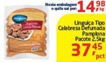 Tenda Atacado Linguica Tipo Calabresa Defumada Pamplona pacote 2.5kg oferta