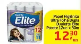 Tenda Atacado Papel Higiénico Ultra Folha Dupla Dualette Elite pacote 12un x 30m oferta