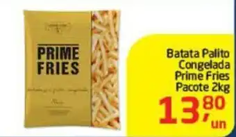 Batata Palito Congelada Prime Fries pacote 2kg