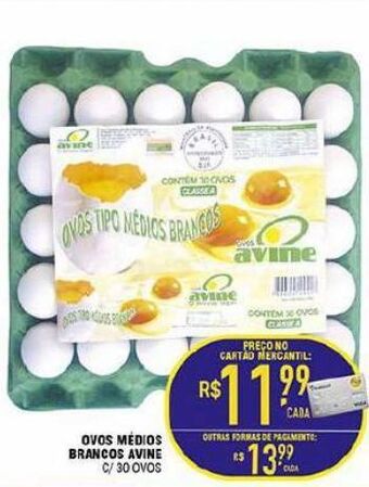 Mercantil Rodrigues Ovos médios brancos avine 30 un oferta