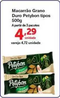 Roldão Macarrão Grano Duro Petybon Tipos 500g oferta