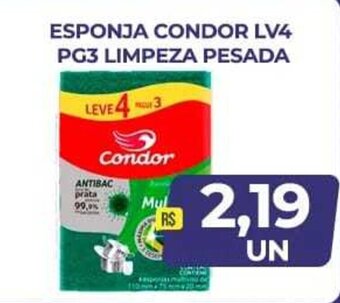 Supervi Supermercados Esponja Condor Lv4 Pg3 Limpeza Pesada oferta