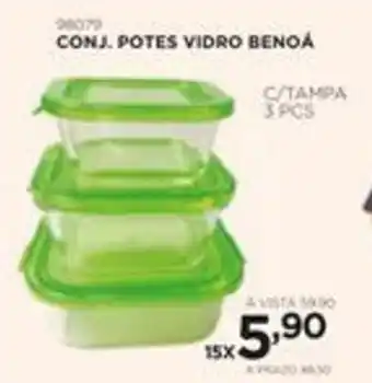 Benoit Conj. potes vidro benoa oferta