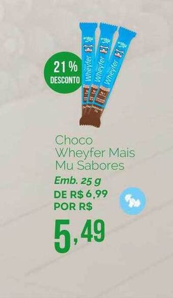 Oba Hortifruti Choco Wheyfer Mais Mu Sabores 21% Desconto oferta
