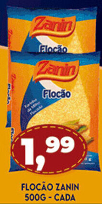 Supermercados Cristal Flocao Zanin 500g cada oferta