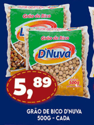 Supermercados Cristal Grao de Bico D'Nuva 500g cada oferta