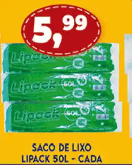 Supermercados Cristal Saco de Lixo Lipack 50L cada oferta