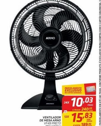GBarbosa Ventilador de mesa arno oferta