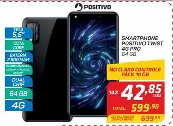 GBarbosa Smartphone positivo twist 4g pro 64 gb oferta