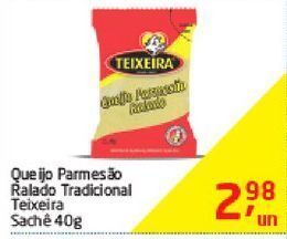 Tenda Atacado Queijo parmesão ralado teixeira 40g oferta