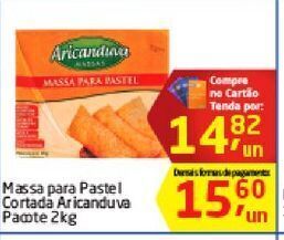 Tenda Atacado Massa para pastel aricanduva 2kg oferta