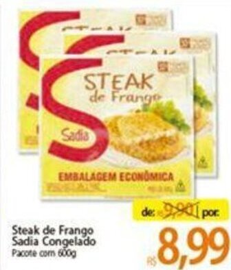 Atacadão Steak de Frango Sadia Cong. 600g oferta