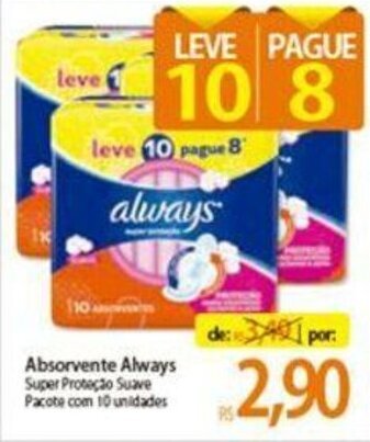 Atacadão Absorvente Always oferta