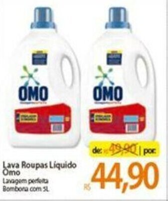 Atacadão Lava roupas Liquido Omo 5L oferta