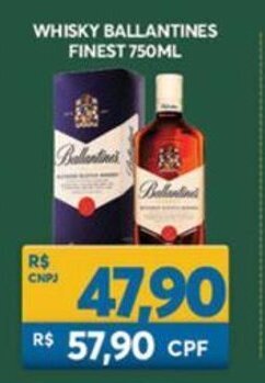Atacadão Centro Sul Whisky Ballantines Finest 750ml oferta