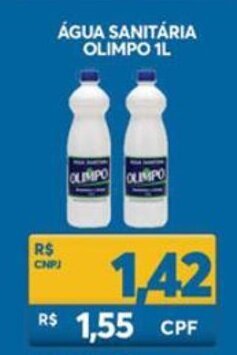 Atacadão Centro Sul Agua Sanitaria Olimpo 1L oferta