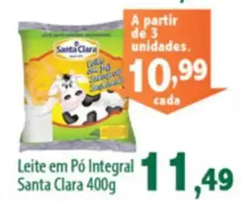Econômico Atacadão Leite em po Integral Santa Clara 400g oferta