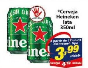 Vencedor Atacadista Cerveja Heineken lata 350ml oferta