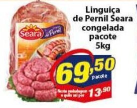 Vencedor Atacadista Linguica de Pernil Seara Congelada pacote 5kg oferta