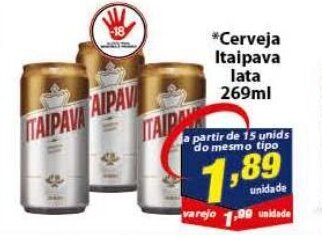 Vencedor Atacadista Cerveja Itaipava lata 269ml oferta
