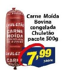Carne Moida Bovina Congelada Chuletao pacote 500g