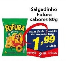 Vencedor Atacadista Salgadinho Fofura sabores 80g oferta