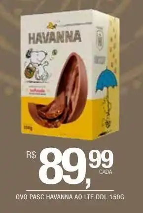 DB Supermercados Ovo de páscoa havana ao leite ddl 150g oferta