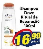 Vencedor Atacadista Shampoo Dove RItual de Reparacao 400ml oferta