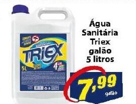 Vencedor Atacadista Agua Sanitaria Triex galao 5L oferta