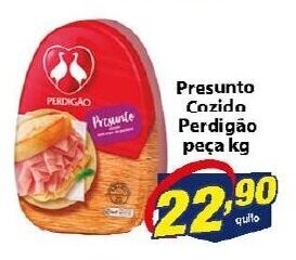 Presunto Cozido Perdigao peca 1kg